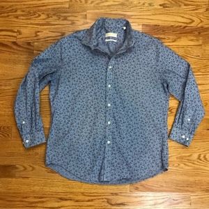 Michael Kors Slim Fit Printed Dress Shirt